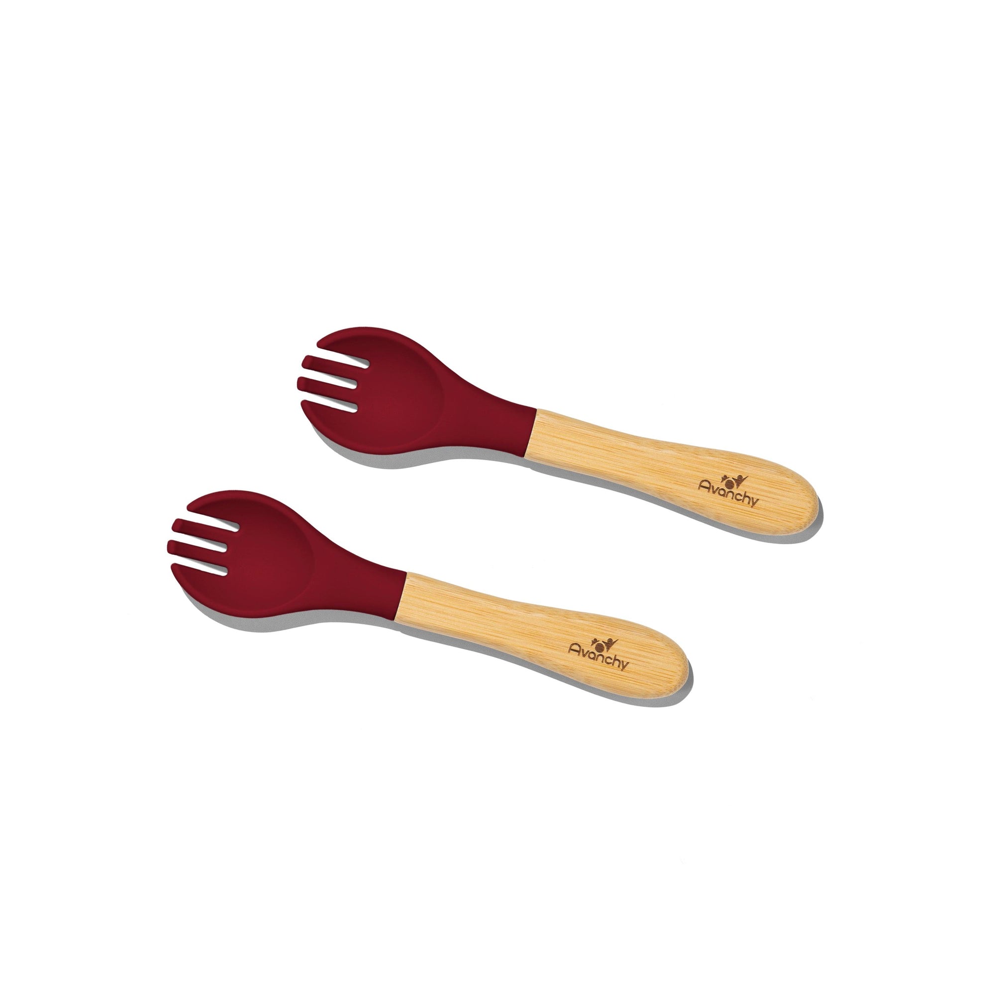 Bamboo Baby Led Weaning Forks - BLW 6 months - Avanchy Sustainable Baby Dishware