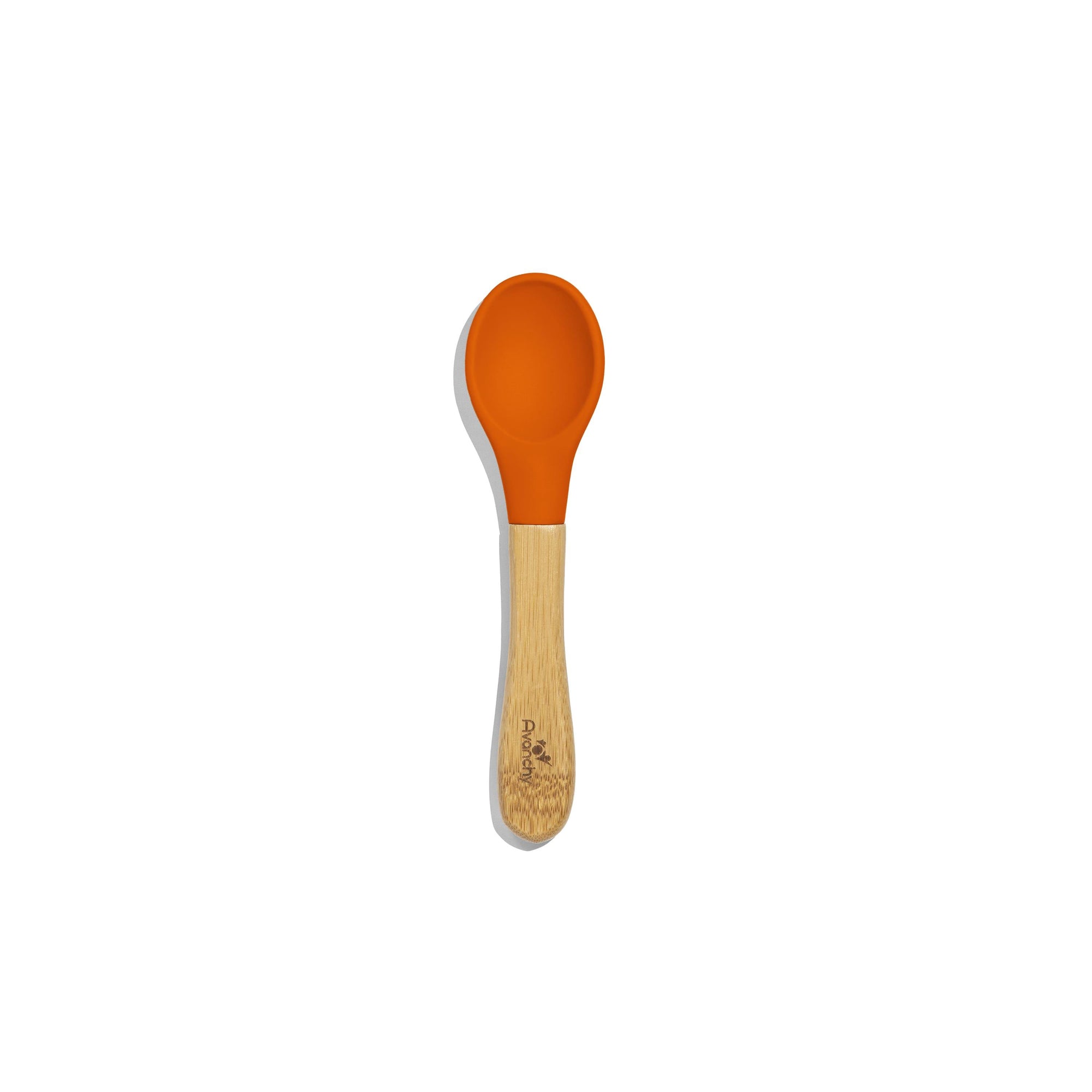 Bamboo BLW Baby Infant Self Feeding Single Spoon | Wide-Short - Avanchy Sustainable Baby Dishware