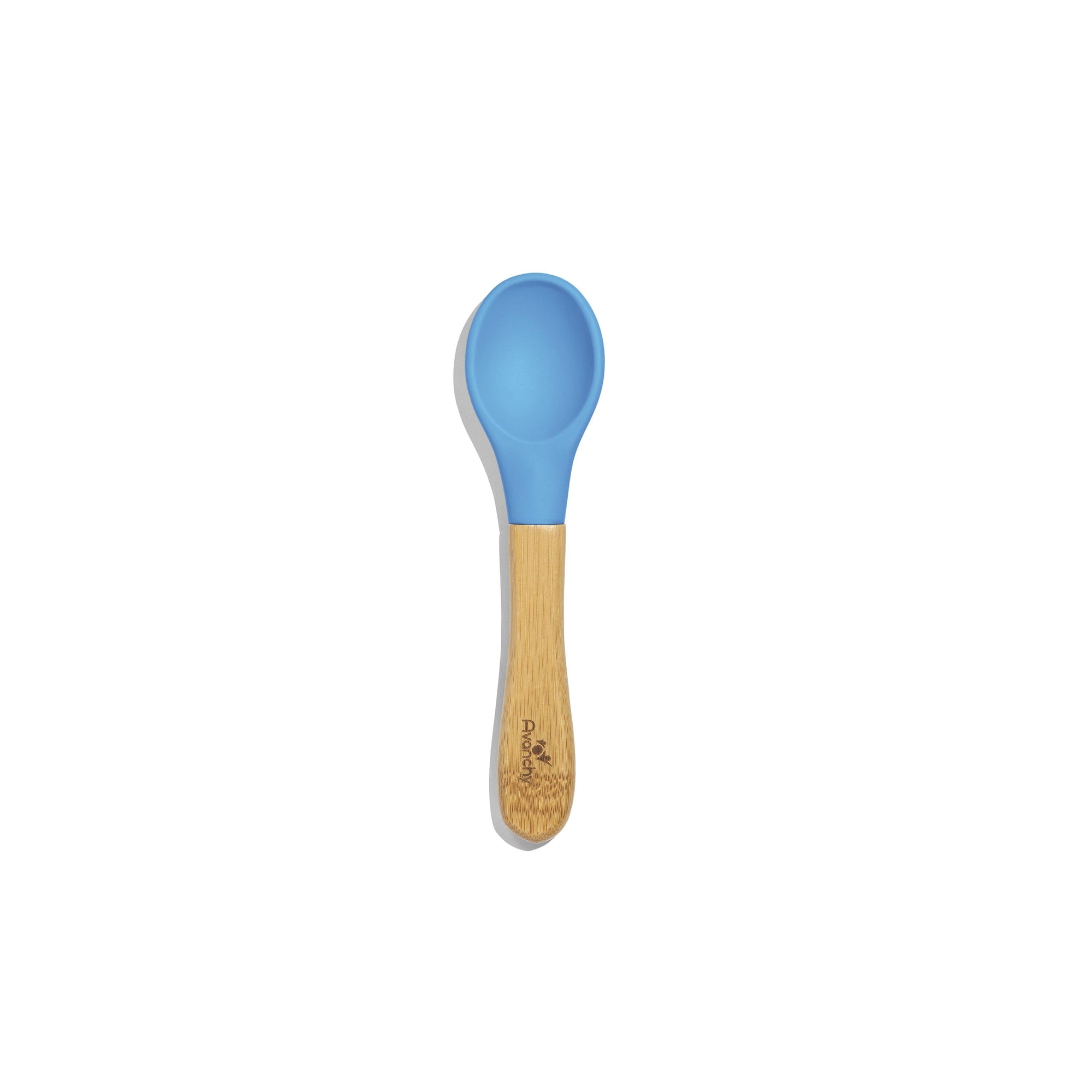 Bamboo BLW Baby Infant Self Feeding Single Spoon | Wide-Short - Avanchy Sustainable Baby Dishware