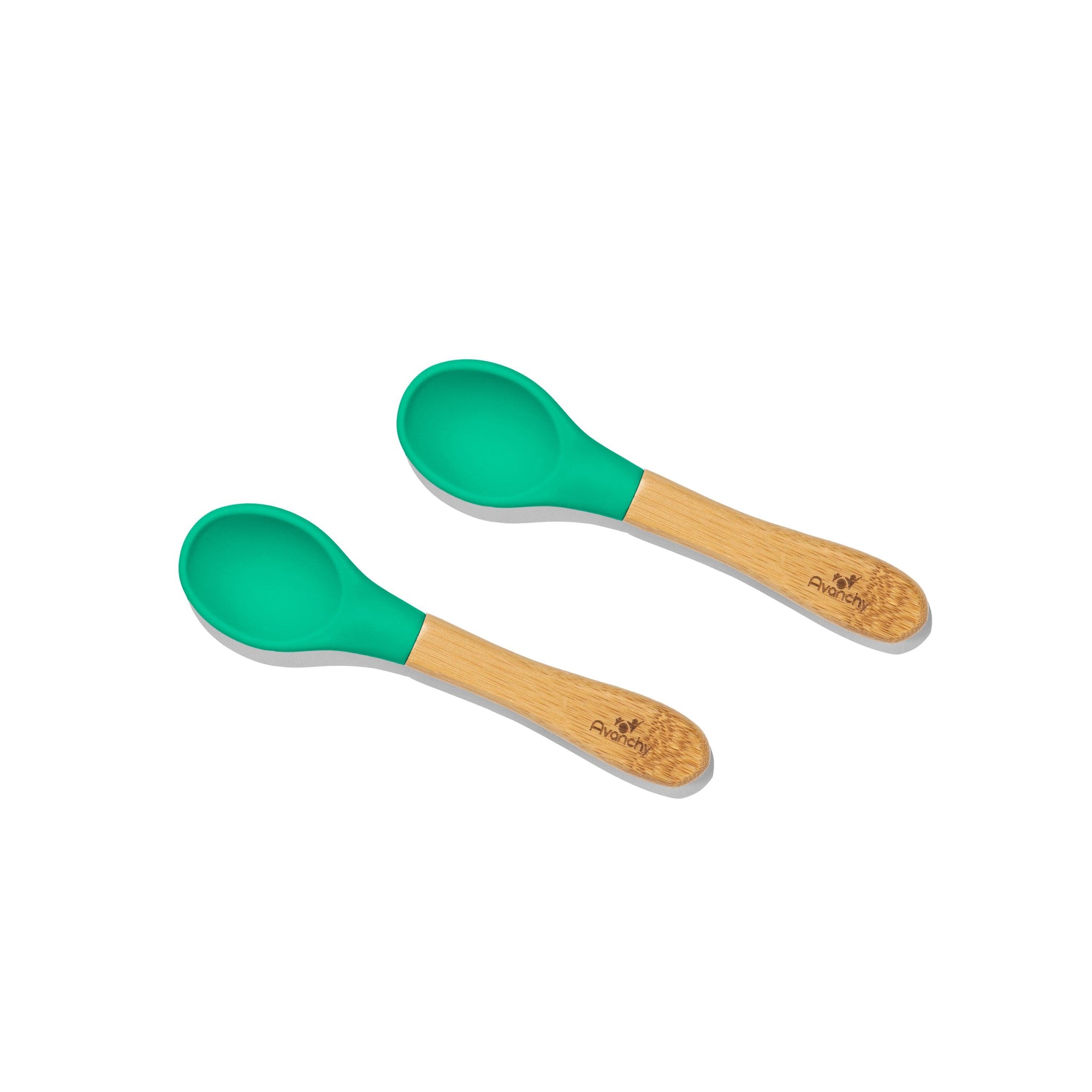 Bamboo BLW Baby Infant Self Seeding Spoons | Wide-Short - Avanchy Sustainable Baby Dishware