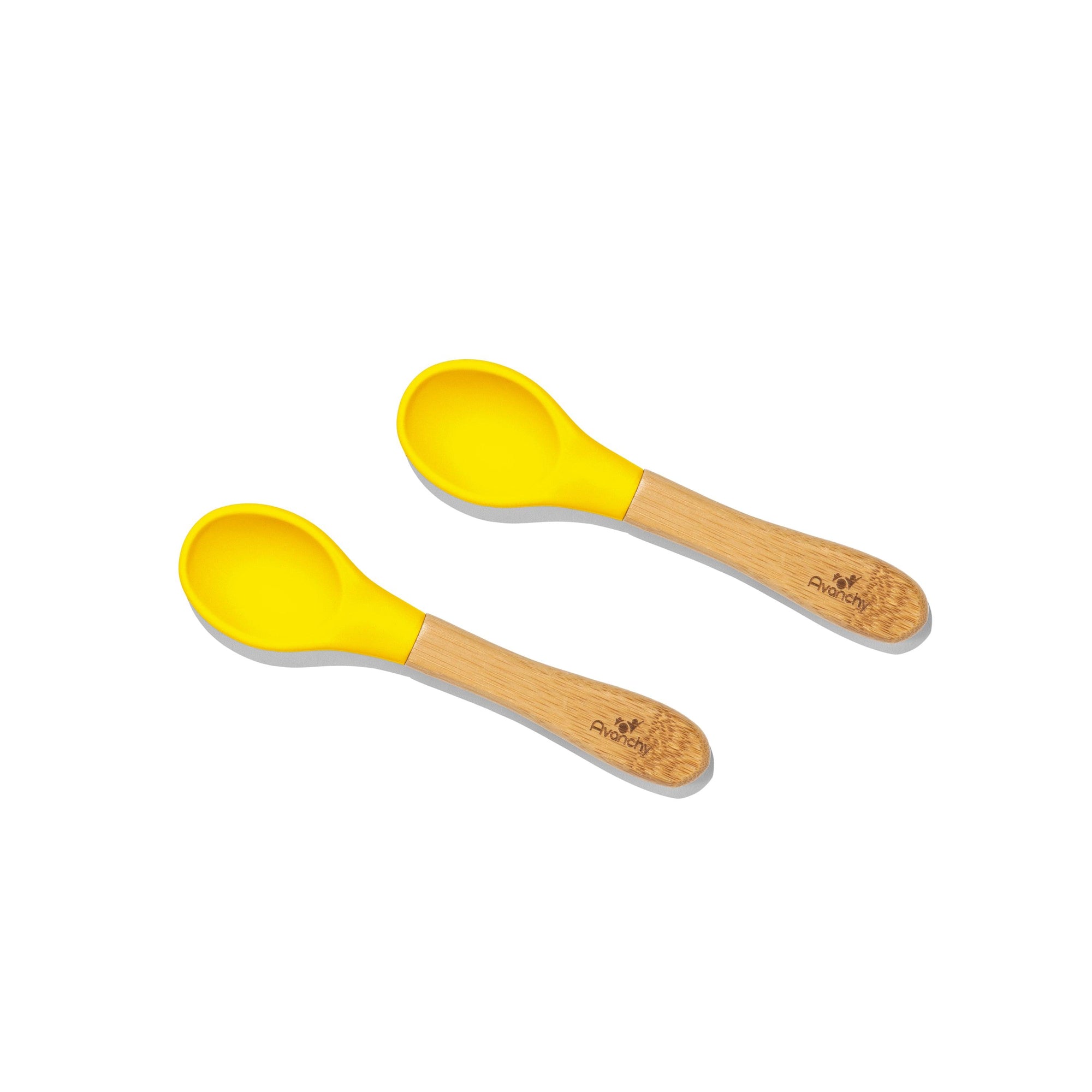 Bamboo BLW Baby Infant Self Seeding Spoons | Wide-Short - Avanchy Sustainable Baby Dishware