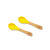 Bamboo BLW Baby Infant Self Seeding Spoons | Wide-Short - Avanchy Sustainable Baby Dishware