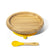 Bamboo Classic Plates - BLW Removeable Silicone Suction Cup Open Plate + Spoon Set - Avanchy Sustainable Baby Dishware