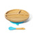 Bamboo Toddler Plates - BLW Removeable Silicone Suction Cup Divided Plate + Spoon Set - Avanchy Sustainable Baby Dishware