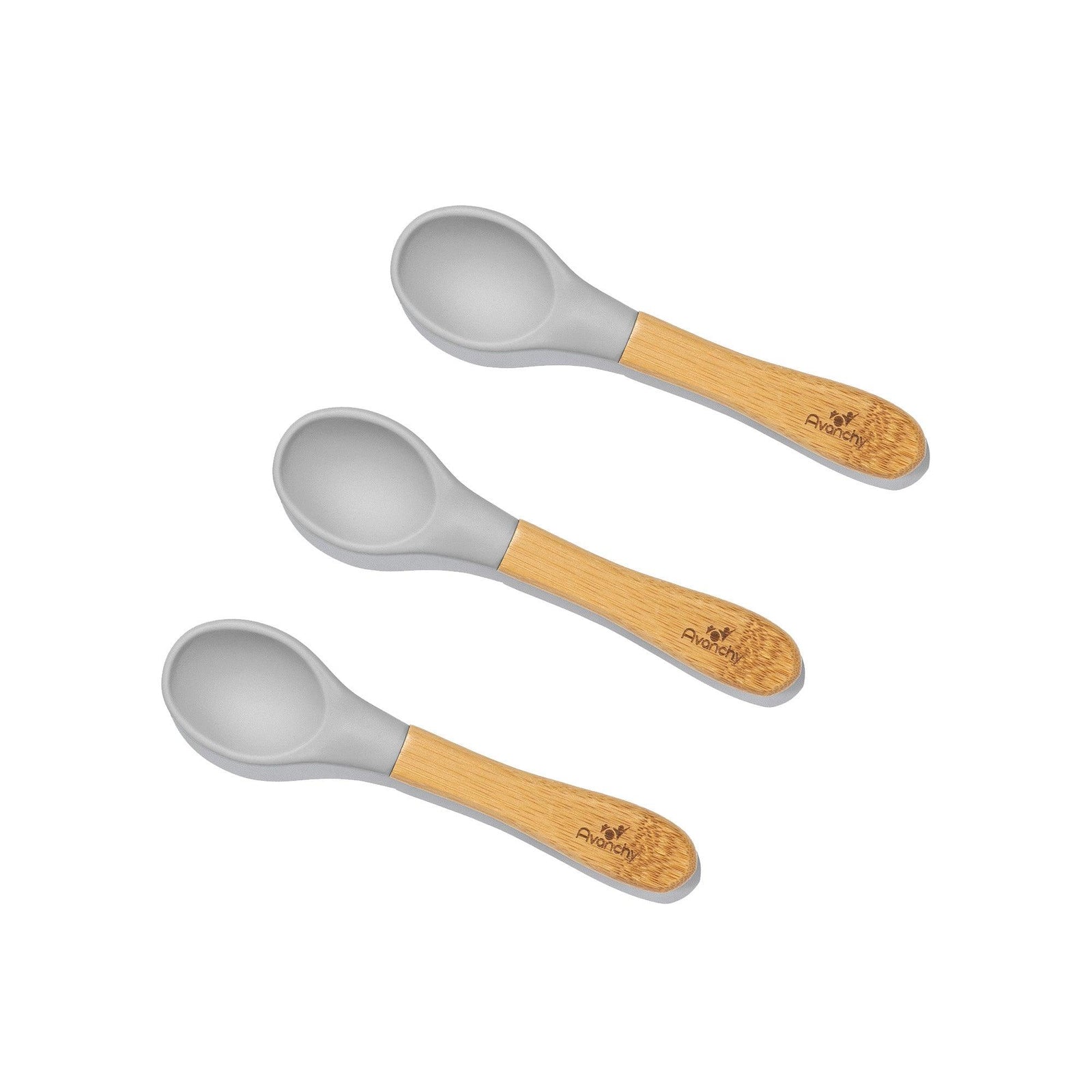 Monochrome Utensils Tri-Pack - Avanchy Sustainable Baby Dishware