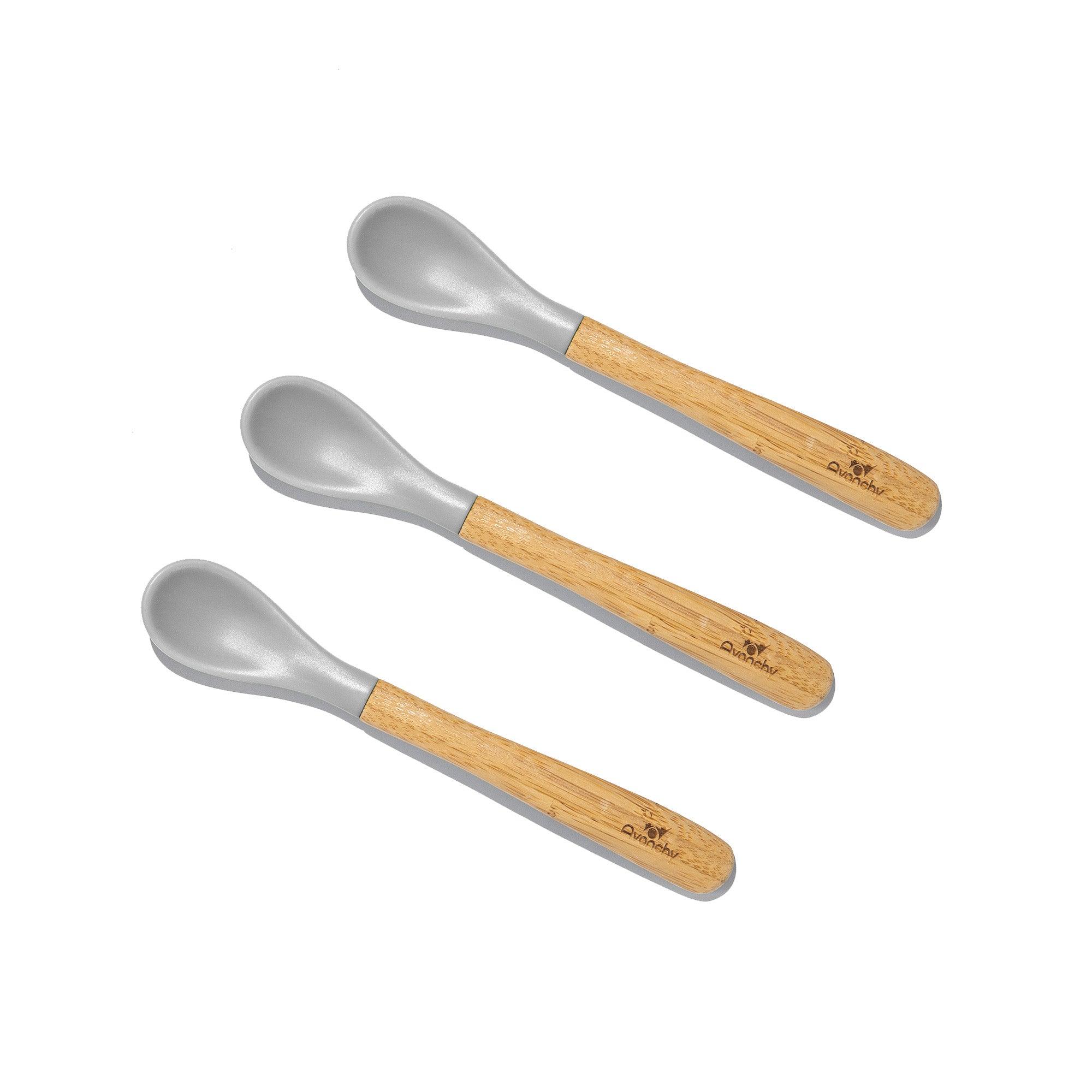 Monochrome Utensils Tri-Pack - Avanchy Sustainable Baby Dishware