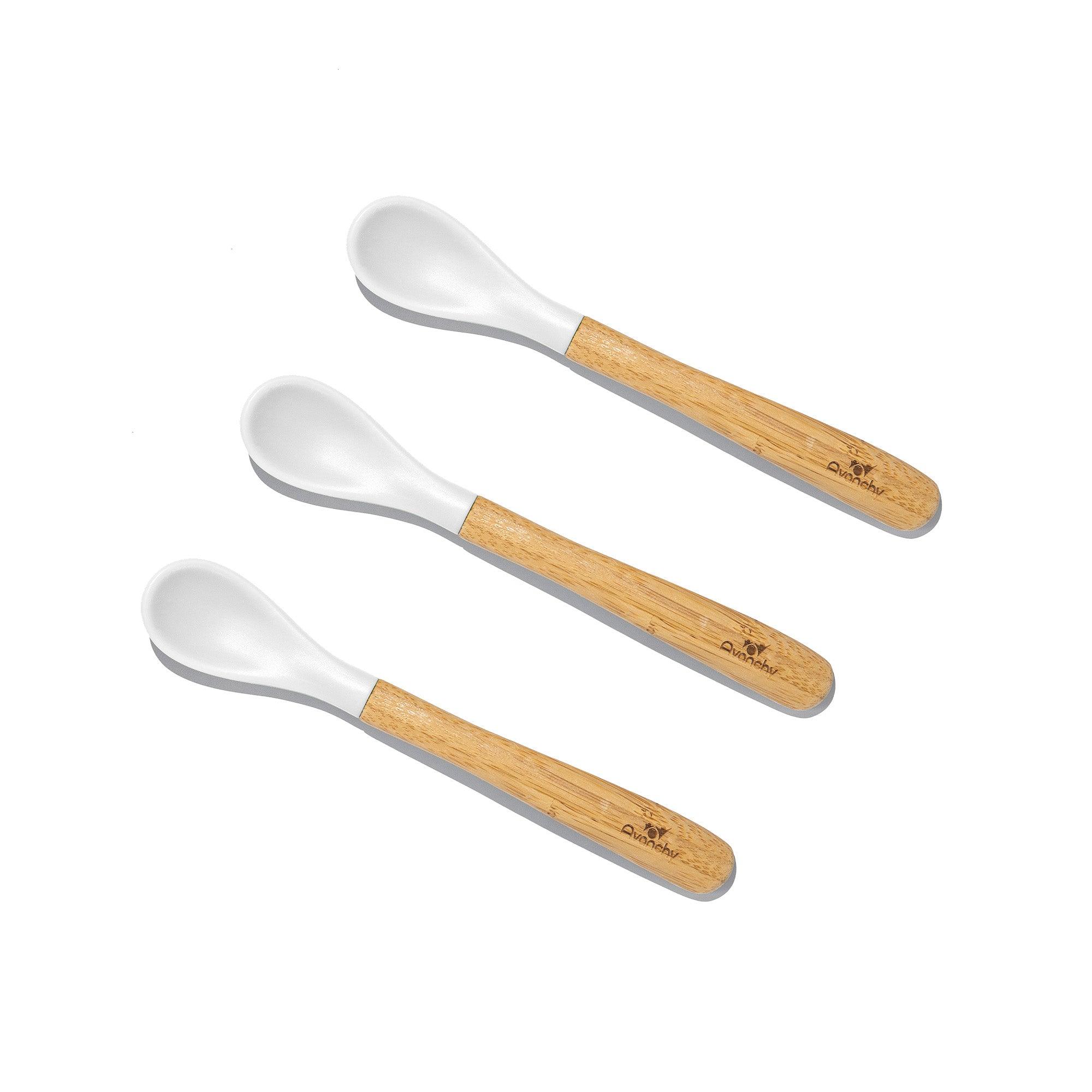 Monochrome Utensils Tri-Pack - Avanchy Sustainable Baby Dishware