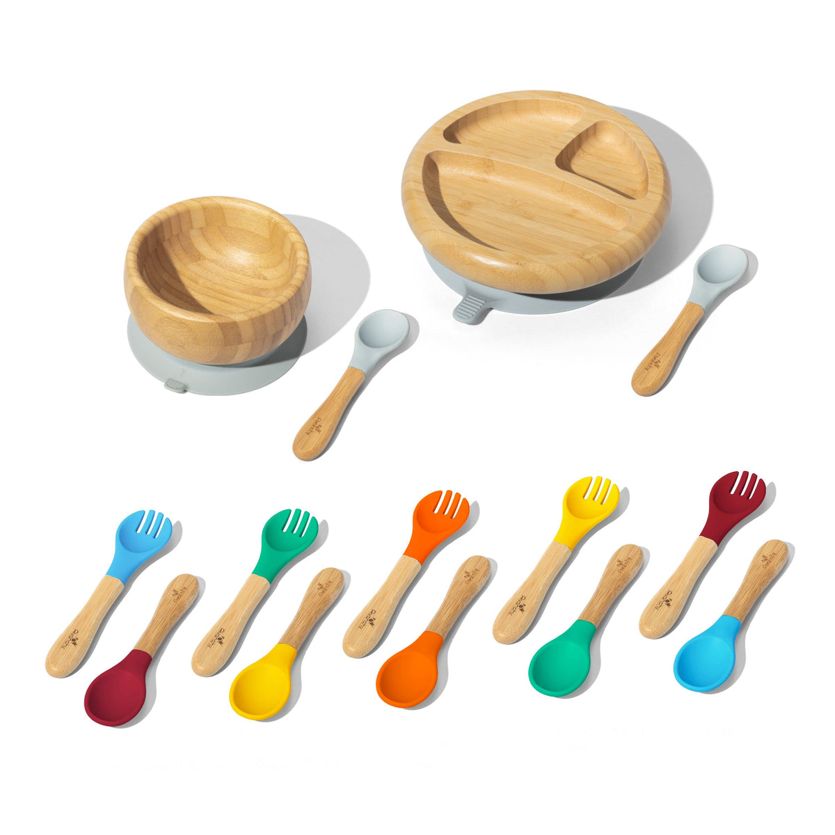 Rainbow Baby Plus Gift Set - Avanchy Sustainable Baby Dishware