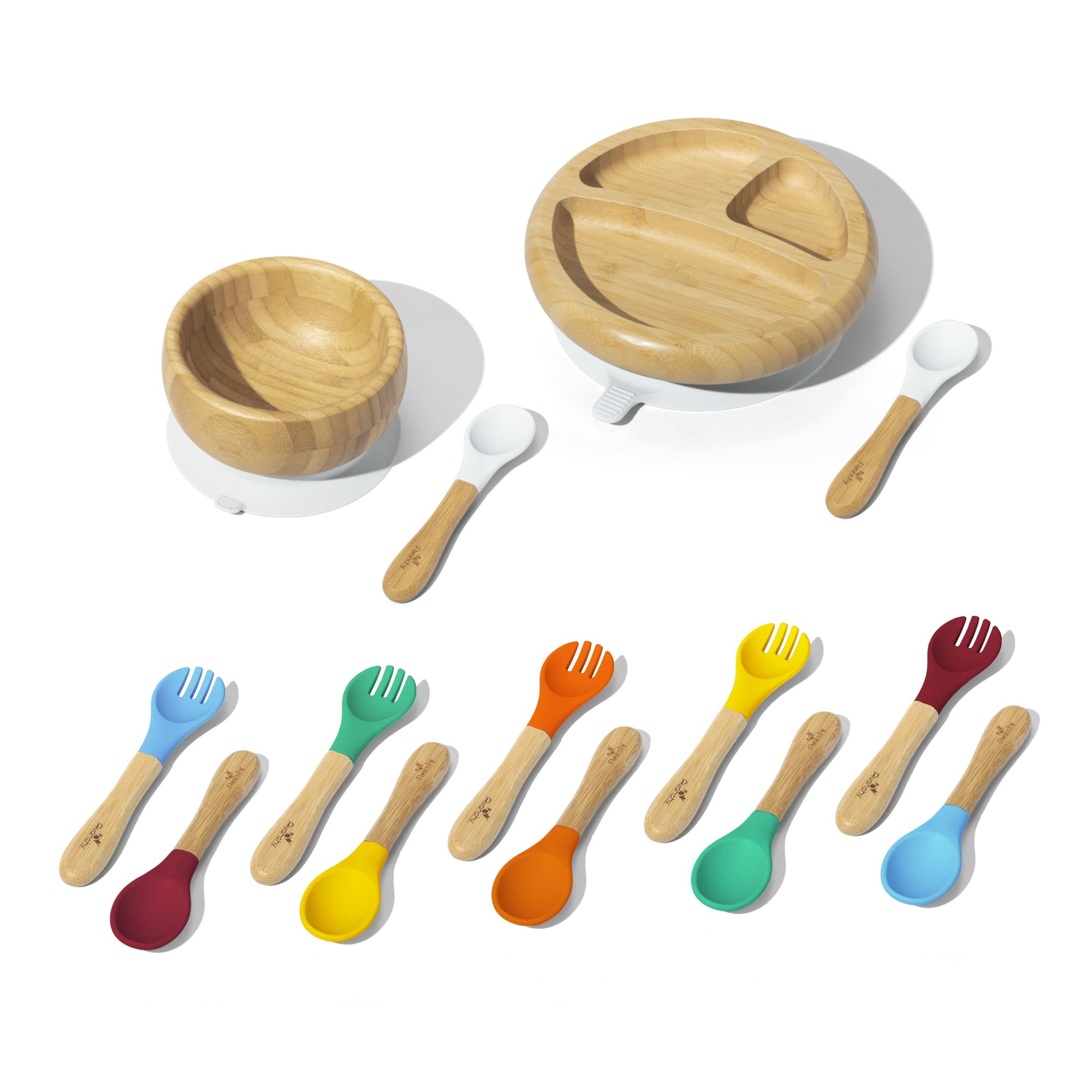 Rainbow Baby Plus Gift Set - Avanchy Sustainable Baby Dishware