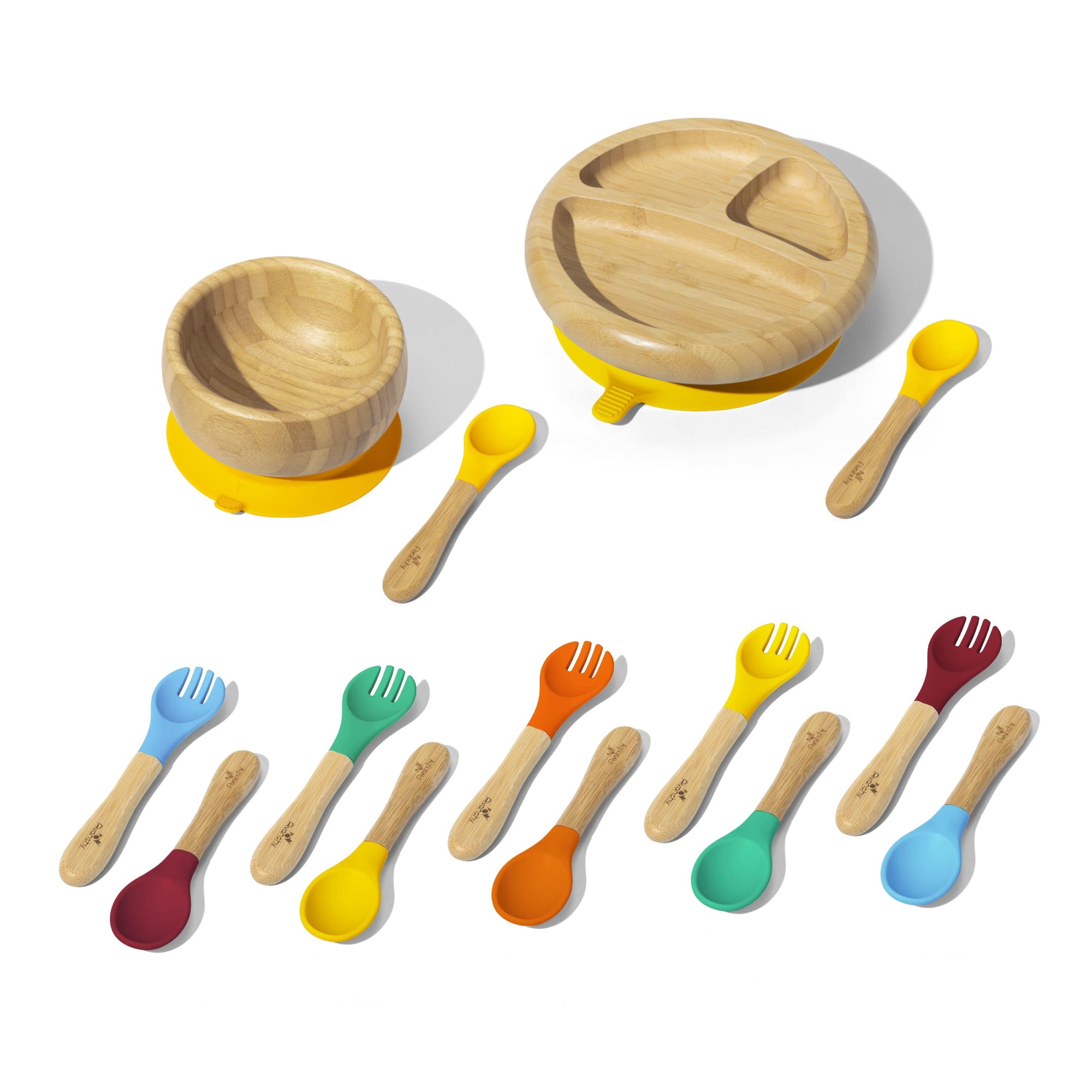 Rainbow Baby Plus Gift Set - Avanchy Sustainable Baby Dishware