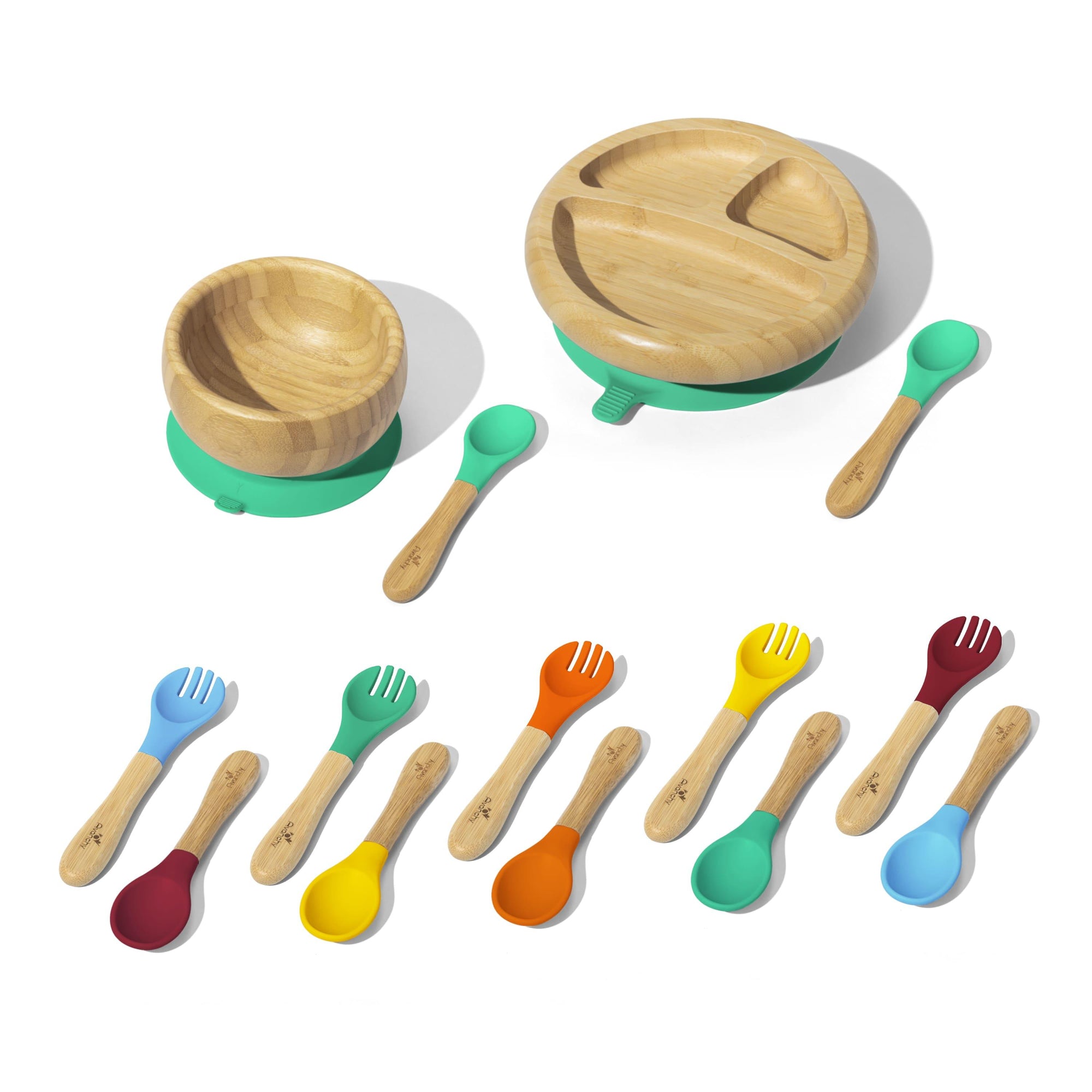 Rainbow Baby Plus Gift Set - Avanchy Sustainable Baby Dishware