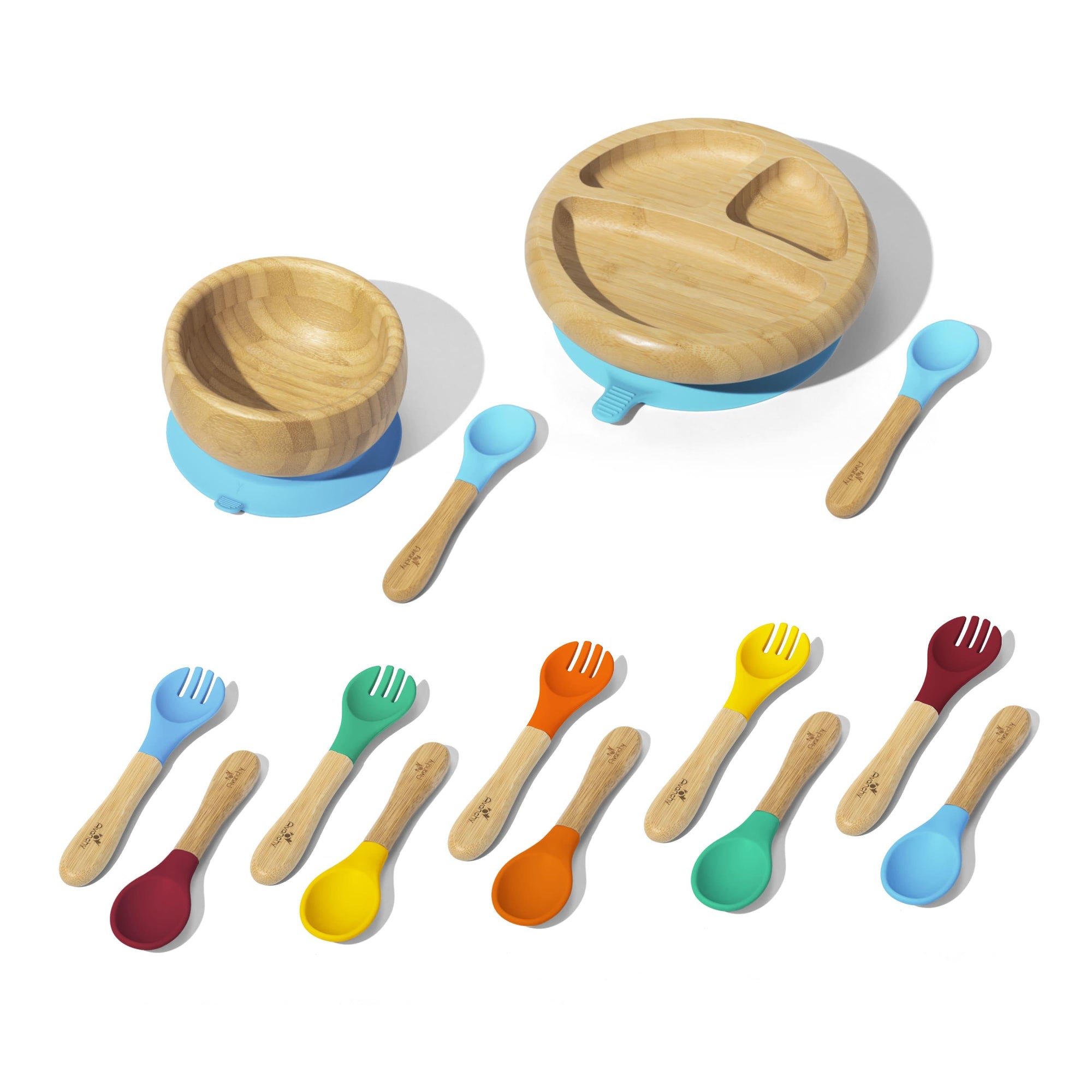 Rainbow Baby Plus Gift Set - Avanchy Sustainable Baby Dishware