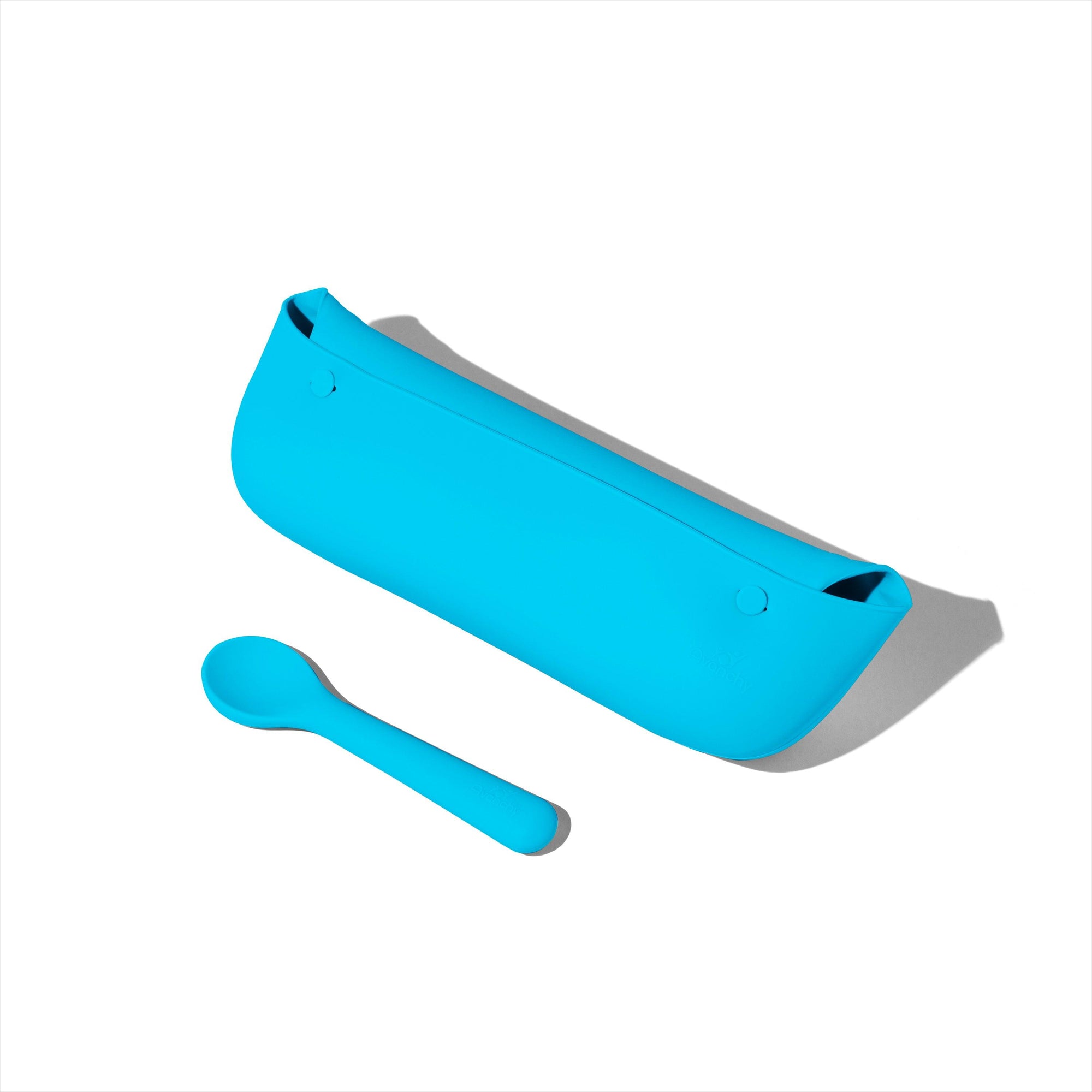 Roll & Go Silicone Bib + Spoon - Avanchy Sustainable Baby Dishware