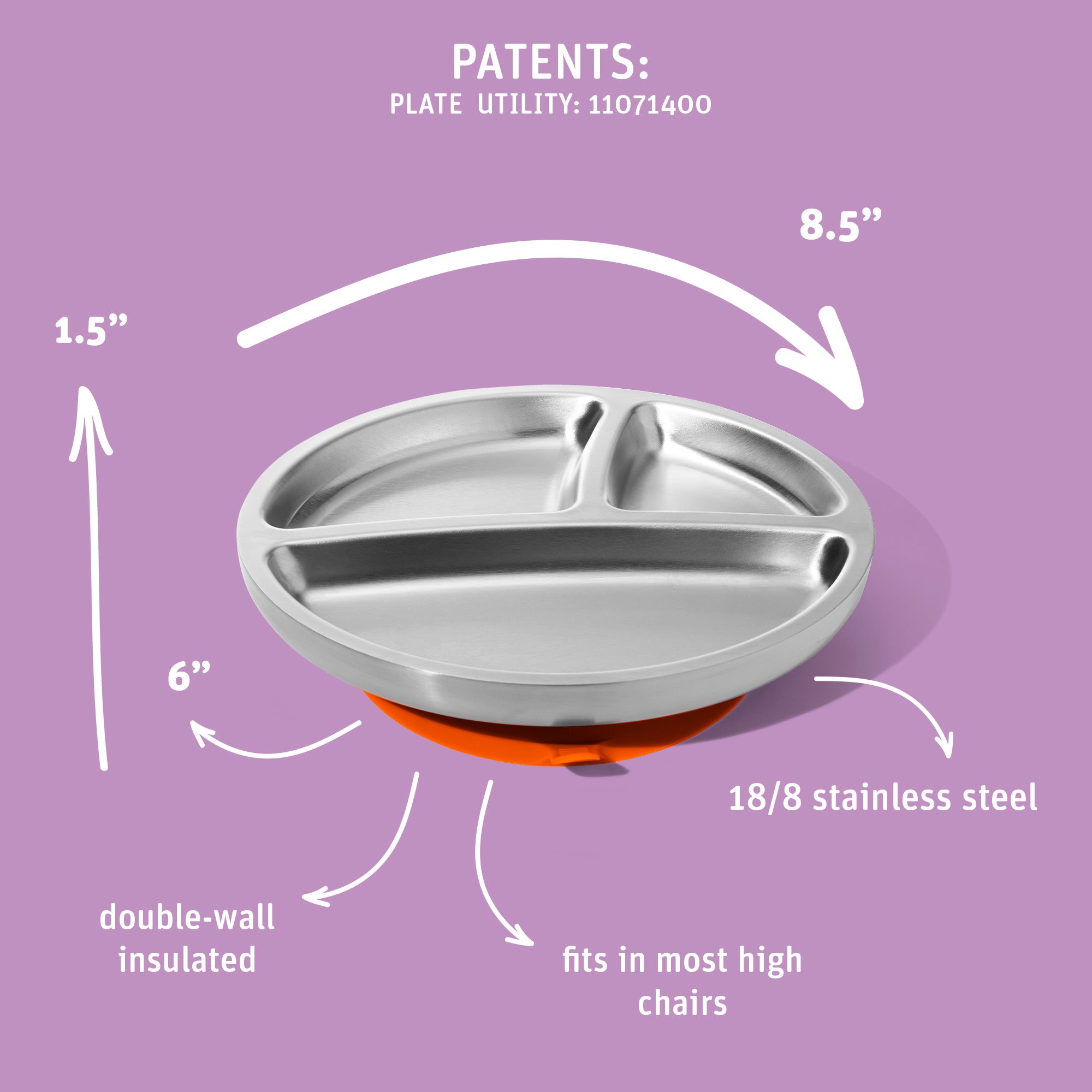 Stainless Steel Rainbow Baby Gift Set - Avanchy Sustainable Baby Dishware